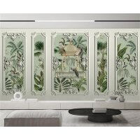 AS Digital Wandbilder Farbe Grün Weiß Grau   Walls by patel 4 darjeeling