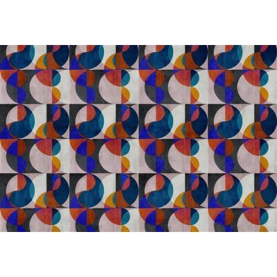 AS Digital Wandbilder Farbe Bunt Schwarz Orange Blau  Walls by patel 4 mia