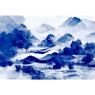AS Digital Wandbilder Farbe Blau Weiß    Walls by patel 4 tinterra 3tinterra 3tinterra 3tinterra 3