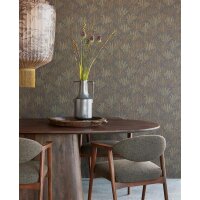 340154 Tapeten Eijffinger grau/silber, schwarz, gold Gilded  Vliestapete