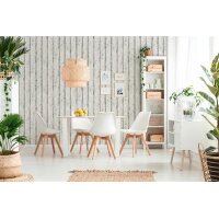 AS 953701 Tapeten A.S Creation Farbe Weiß Creme Grau  Elements II Vinyltapete