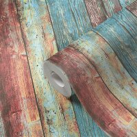 AS 307231 Tapeten A.S Creation Farbe Bunt Blau Rot Braun Elements II Vinyltapete