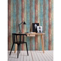 AS 307231 Tapeten A.S Creation Farbe Bunt Blau Rot Braun Elements II Vinyltapete