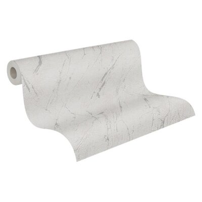 AS 393361 Tapeten A.S Creation Farbe Grau Silber Metallic  Elements II Profiltapete