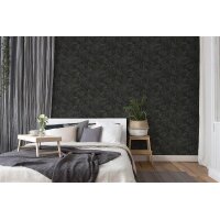 AS 379911 Tapeten A.S Creation Farbe Schwarz Gold   Elements II Vinyltapete
