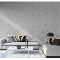 AS 378556 Tapeten A.S Creation Farbe Weiß Grau   Elements II Vinyltapete