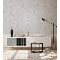 AS 378556 Tapeten A.S Creation Farbe Weiß Grau   Elements II Vinyltapete
