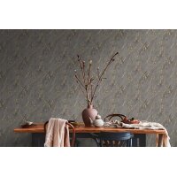 AS 388175 Tapeten A.S Creation Farbe Anthrazit Gold Schwarz  Elements II Vinyltapete