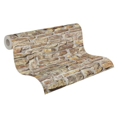 AS 388151 Tapeten A.S Creation Farbe Beige Gelb Braun  Elements II Satintapete