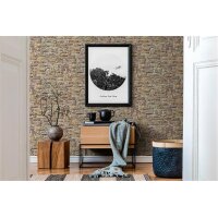 AS 388151 Tapeten A.S Creation Farbe Beige Gelb Braun  Elements II Satintapete