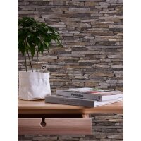 AS 914217 Tapeten A.S Creation Farbe Braun Beige Blau Gelb Elements II Vinyltapete