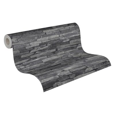 AS 914224 Tapeten A.S Creation Farbe Grau Schwarz   Elements II Vinyltapete