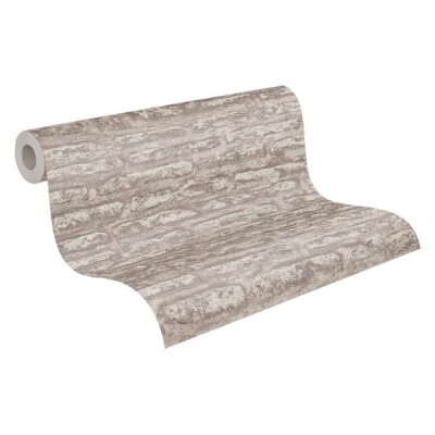 AS 390274 Tapeten A.S Creation Farbe Grau Braun Weiß  Elements II Vliestapete