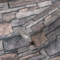 AS 388132 Tapeten A.S Creation Farbe Grau Beige Braun  Elements II Satintapete