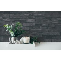 AS 388134 Tapeten A.S Creation Farbe Schwarz Anthrazit   Elements II Satintapete