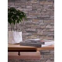 AS 388133 Tapeten A.S Creation Farbe Beige Braun   Elements II Satintapete