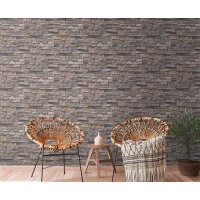 AS 388133 Tapeten A.S Creation Farbe Beige Braun   Elements II Satintapete