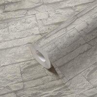 AS 707116 Tapeten A.S Creation Farbe Grau Weiß   Elements II Vinyltapete