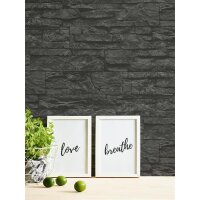 AS 707123 Tapeten A.S Creation Farbe Schwarz Grau   Elements II Vinyltapete