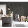 AS 707123 Tapeten A.S Creation Farbe Schwarz Grau   Elements II Vinyltapete