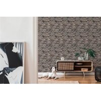 AS 388143 Tapeten A.S Creation Farbe Grau Braun Beige  Elements II Satintapete