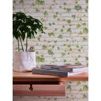 AS 319421 Tapeten A.S Creation Farbe Grün Weiß Braun  Elements II Vinyltapete