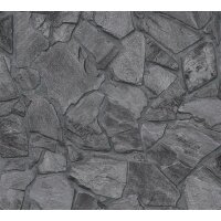 AS 389367 Tapeten A.S Creation Farbe Schwarz Anthrazit Grau  Elements II Satintapete