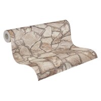 AS 389343 Tapeten A.S Creation Farbe Braun Grau Beige  Elements II Satintapete