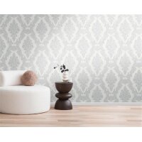 AS 397655 Tapeten A.S Creation Farbe Weiß Grau    Pure Elegance Profiltapete