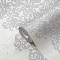 AS 397655 Tapeten A.S Creation Farbe Weiß Grau    Pure Elegance Profiltapete