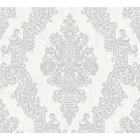 AS 397655 Tapeten A.S Creation Farbe Weiß Grau    Pure Elegance Profiltapete