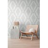 AS 397655 Tapeten A.S Creation Farbe Weiß Grau    Pure Elegance Profiltapete