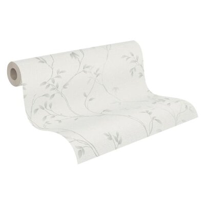 AS 397673 Tapeten A.S Creation Farbe Weiß Grau    Pure Elegance Profiltapete