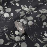 AS 397685 Tapeten A.S Creation Farbe Schwarz Grau Silber   Pure Elegance Profiltapete