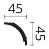 NMC WT16 WALLSTYL  Deckenleiste  45 x 45 mm