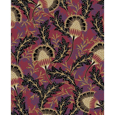 340213 Tapeten Eijffinger Farbe rot, braun, taupe  SOLANGE Vliestapete