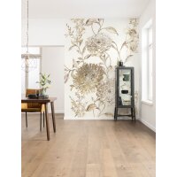 P267-VD2 Tapeten Komar Pure 2 Vintage Chrysanthemum Farbe Beige,Gold Vlies Fototapete