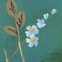 P272-VD4 Tapeten Komar Pure 2 Birdsong Breeze Farbe Blau,Grün Vlies Fototapete