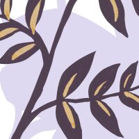 P276-VD4 Tapeten Komar Pure 2 Bloomique Farbe Lila Vlies Fototapete