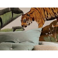 P279-VD4 Tapeten Komar Pure 2 Tiger Jungle Farbe Grün Vlies Fototapete