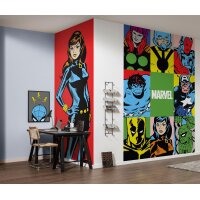 DX3-151 Tapeten Komar Into Wonderland Marvel PowerUp Team Farbe bunt Vlies Fototapete