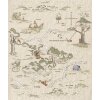 IADX4-042 Tapeten Komar Into Wonderland Winnie the Pooh Map Farbe braun, grau, schwarz Vlies Fototapete