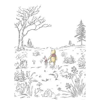 IADX4-043 Tapeten Komar Into Wonderland Winnie the Pooh Walk Farbe bunt Vlies Fototapete