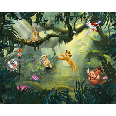 IADX7-004 Tapeten Komar Into Wonderland Lion King Hakuna Matata Farbe bunt Vlies Fototapete