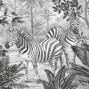 IAX7-0035 Tapeten Komar Into Wonderland Jungle Evolution Farbe schwarz, weiß Vlies Fototapete
