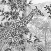 IAX7-0035 Tapeten Komar Into Wonderland Jungle Evolution Farbe schwarz, weiß Vlies Fototapete