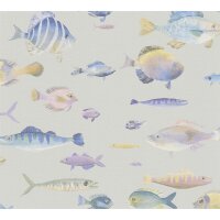 AS 396964 Tapeten A.S Creation Farbe Grau Bunt Violett Gelb PintWalls II Vliestapete