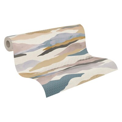 AS 396991 Tapeten A.S Creation Farbe Blau Rosa Beige Weiß PintWalls II Vliestapete