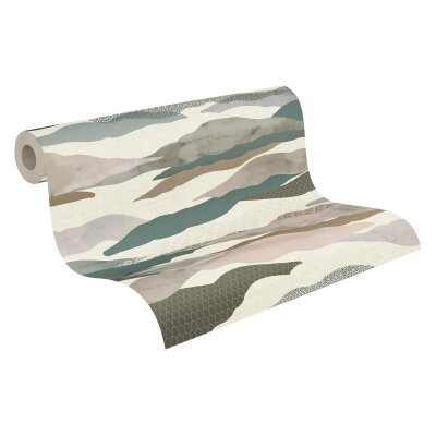 AS 396993 Tapeten A.S Creation Farbe Blau Grau Weiß Braun PintWalls II Vliestapete