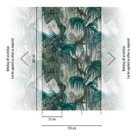 AS 398651 Tapeten A.S Creation Farbe Grün Petrol Grau   THE WALL III Vliestapete